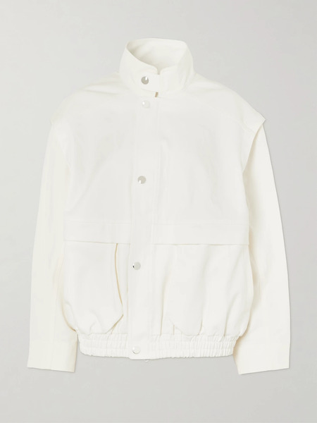  Tibi   Paneled Cotton Twill Jacket   White 