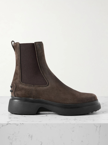  Tod's   Gomma Suede Chelsea Boots   Dark Brown 