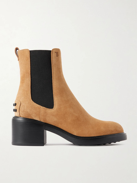  Tod's   Gomma T60 Suede Chelsea Boots   Tan 