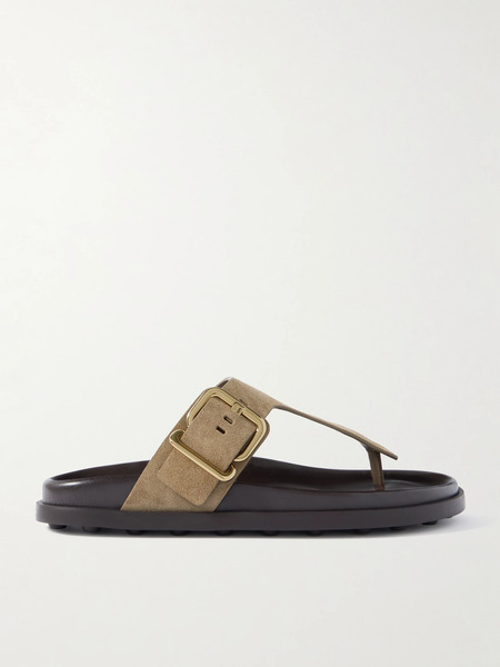  Tod's   Suede Sandals   Tan 