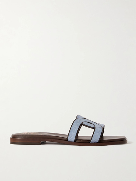  Tod's   Suede Slides   Blue 
