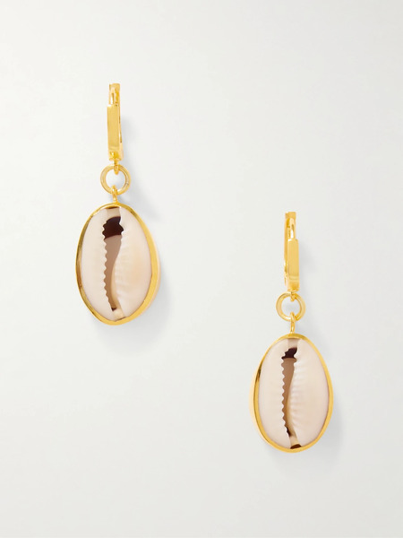  Tohum   Concha Puka Gold Vermeil Earrings   One Size 