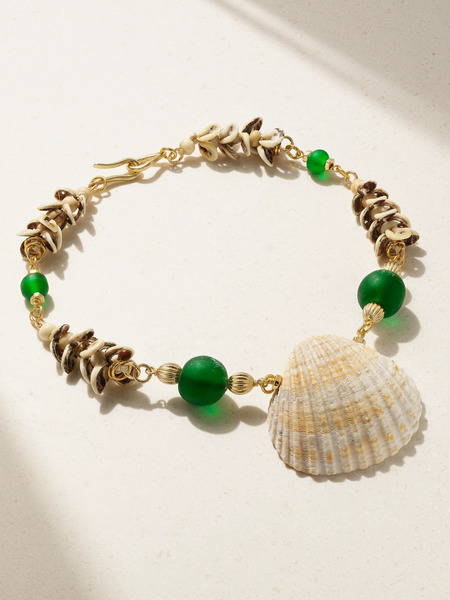  Tohum   Samsara Gold Plated Shell Necklace   Multi 