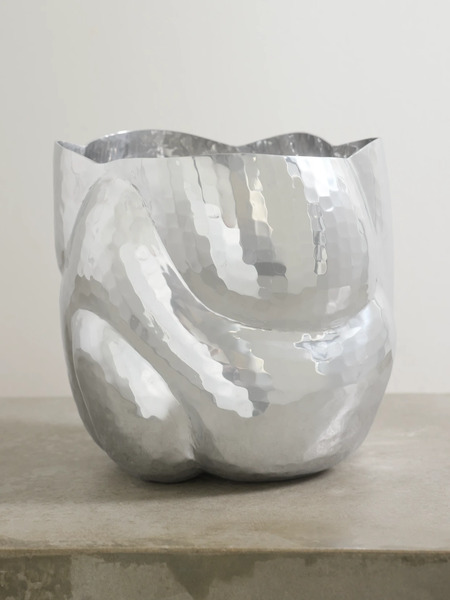 Tom Dixon   Cloud Short Aluminum Vase   Silver 