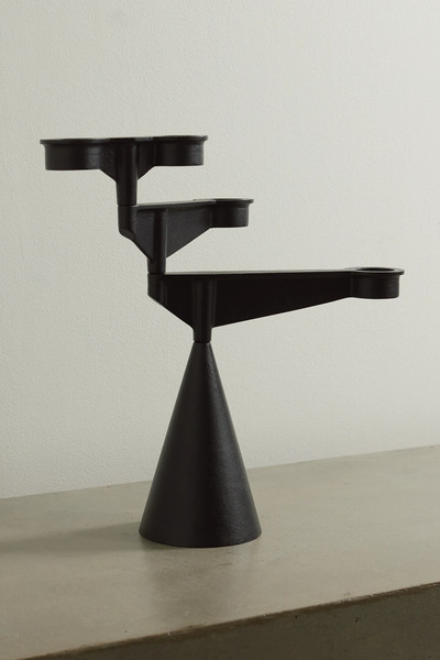  Tom Dixon   Spin Mini Cast Iron Candelabra   Black 