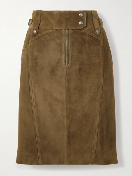  Tom Ford   Belted Suede Skirt   Tan 