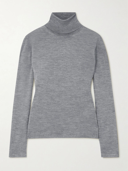  Tom Ford   Cashmere And Silk Blend Turtleneck Sweater   Gray 