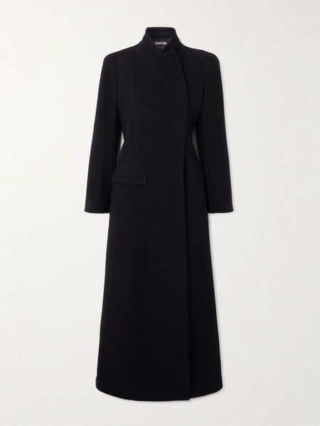  Tom Ford   Double Breasted Wool Bouclé Coat   Black 