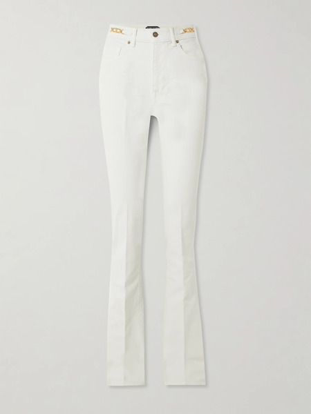 Tom Ford   Embellished High Rise Flared Jeans   White 