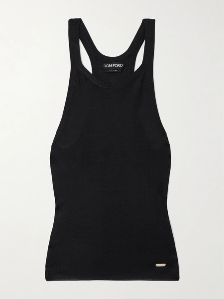  Tom Ford   Embellished Silk Tank   Black 