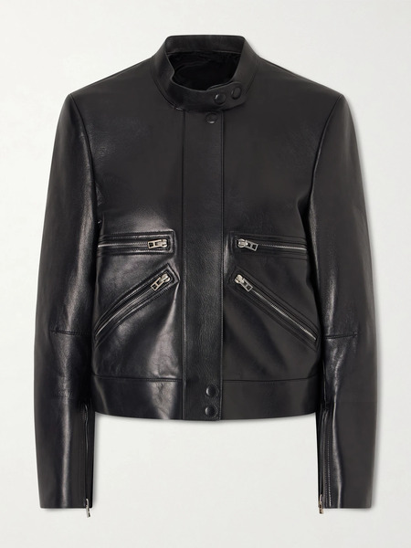  Tom Ford   Leather Biker Jacket   Black 