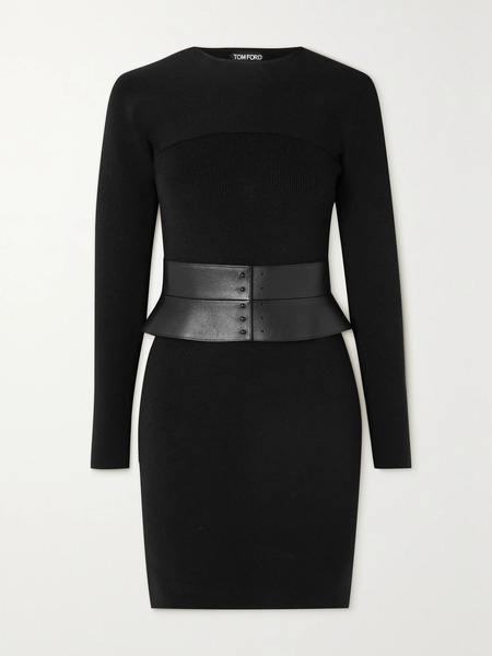  Tom Ford   Ribbed Wool Blend Mini Dress   Black 