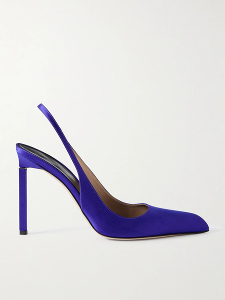  Tom Ford   Satin Slingback Pumps   Purple 