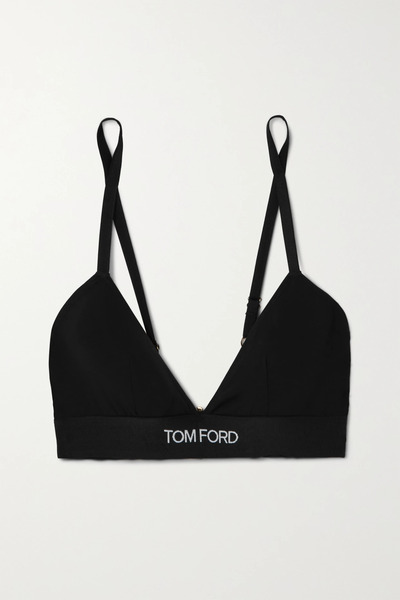  Tom Ford   Stretch Modal Jersey Soft Cup Triangle Bra   Black 
