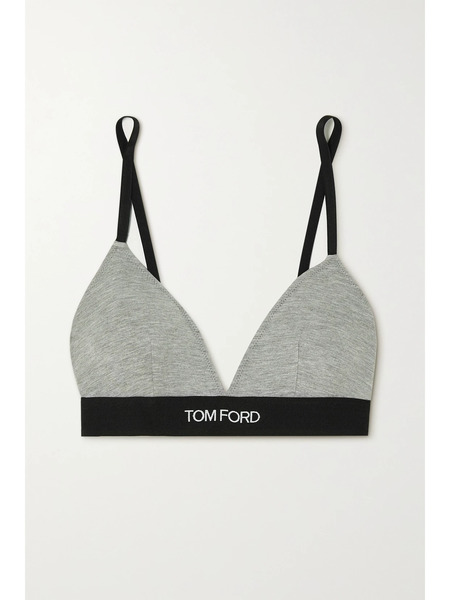  Tom Ford   Stretch Modal Jersey Soft Cup Triangle Bra   Gray 