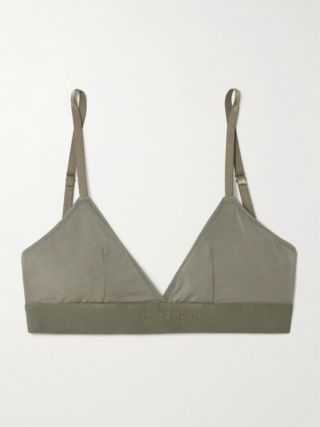  Tom Ford   Stretch Modal Jersey Soft Cup Triangle Bra   Green 