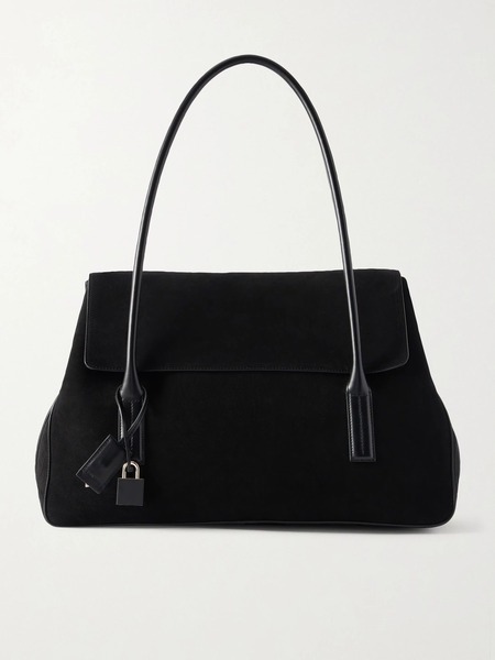  Tom Ford   Suede Shoulder Bag   Black 