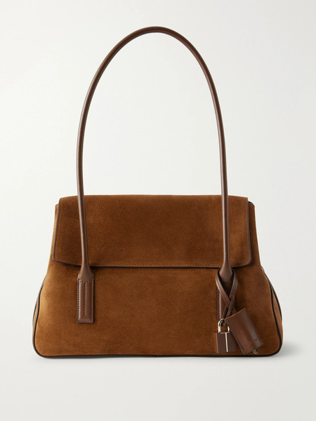  Tom Ford   Suede Shoulder Bag   Chocolate 