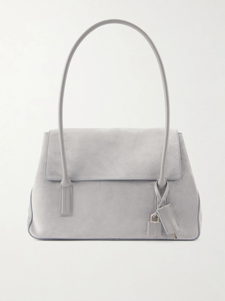  Tom Ford   Suede Shoulder Bag   Gray 