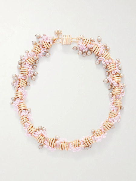  Tory Burch   Beaded Necklace   Pink 
