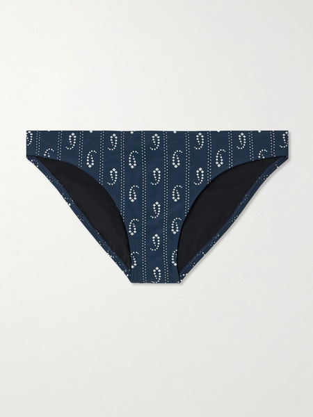  Tory Burch   Printed Bikini Briefs   Navy 