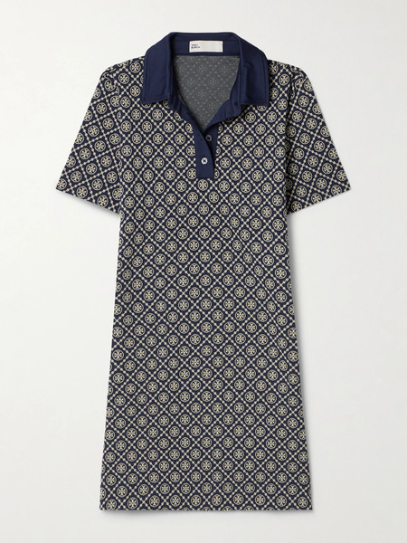  Tory Sport   Jacquard Knit Mini Dress   Navy 