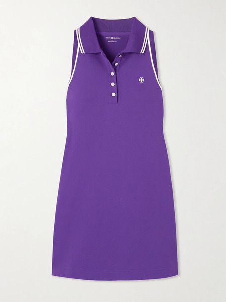  Tory Sport   Piqué Mini Dress   Purple 