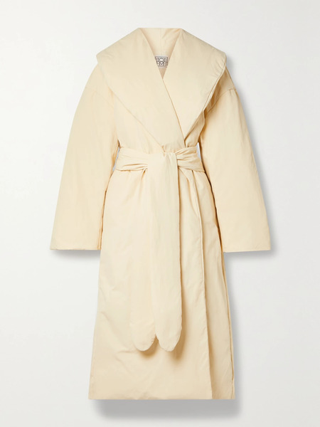  Toteme   Belted Recycled Shell Down Coat   Cream 