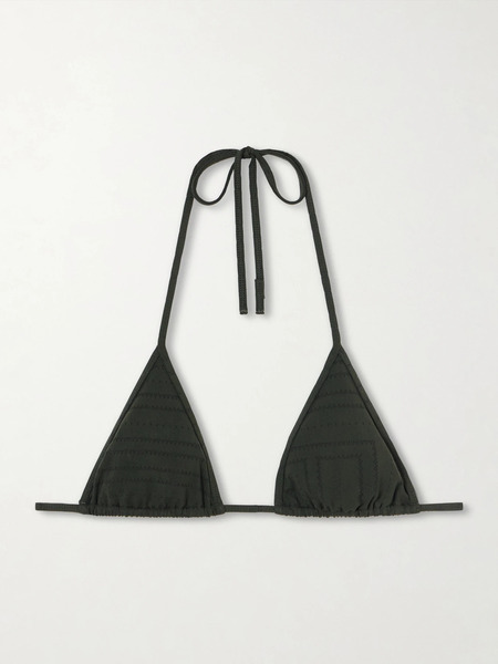  Toteme   Monogram Bikini Top   Dark Green 