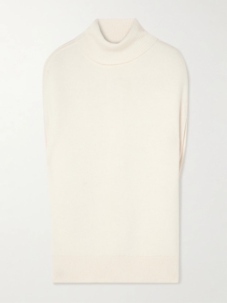  Toteme   Oversized Knitted Wool Turtleneck Tank   White 