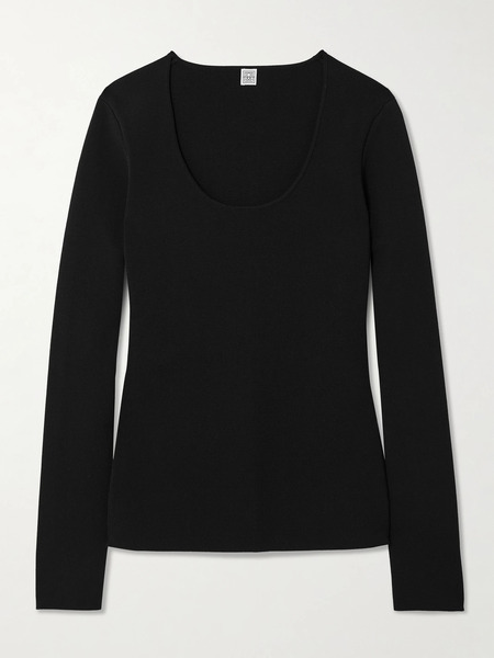  Toteme   Stretch Knit Top   Black 