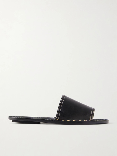  Toteme   Studded Leather Slides   Black 