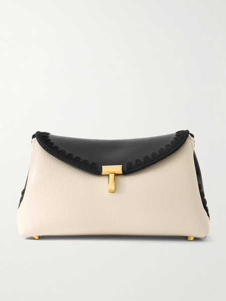  Toteme   T Lock Mini Embroidered Textured Leather Clutch   Multi 