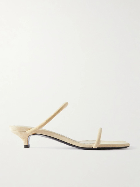  Toteme   The Minimalist Suede Sandals   Ecru 