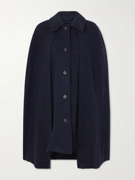  Toteme   Wool Felt Coat   Navy 
