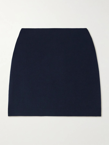  Tove   Jeanette Wool Twill Mini Skirt   Navy 