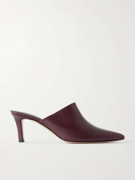  Tove   Micha Leather Mules   Burgundy 