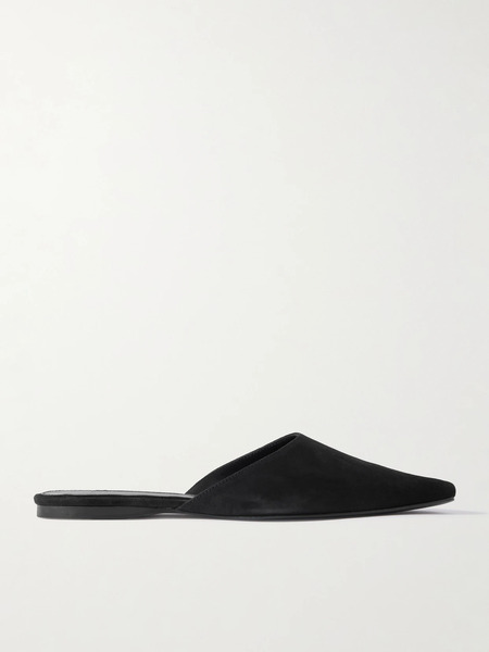  Tove   Pheby Point Toe Suede Mules   Black 