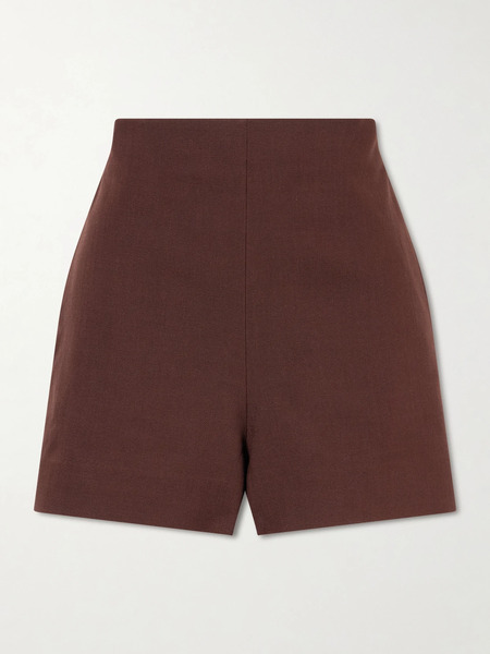  Tove   Poplin Shorts   Brown 