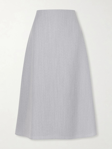  Twp   A Line Wool Midi Skirt   Light Blue 