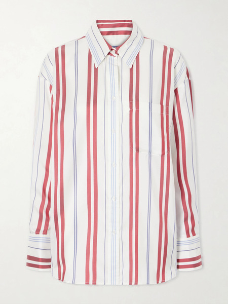  Twp   Big Joe Striped Silk Shirt   Blue 