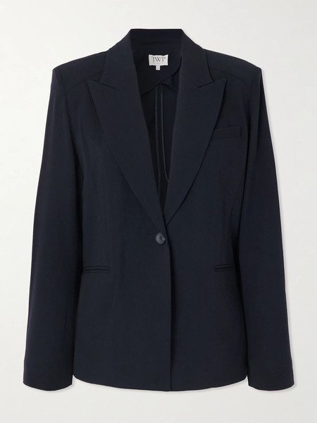  Twp   Boy Wool Crepe Blazer   Navy 