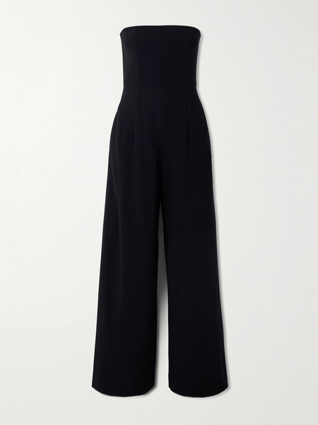  Twp   Jade Strapless Wool Crepe Jumpsuit   Navy 