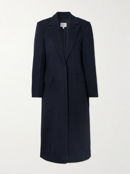  Twp   Mattie Wool Blend Twill Coat   Navy 