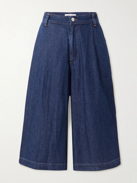  Twp   Stefens Pleated Denim Culottes   Mid Denim 