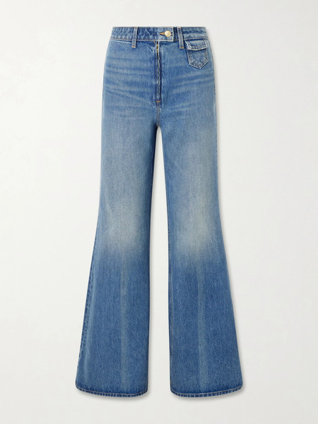  Ulla Johnson   Odelia High Rise Flared Jeans   Mid Denim 