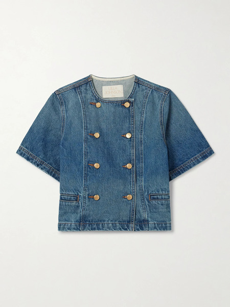  Ulla Johnson   Serge Double Breasted Denim Jacket   Mid Denim 