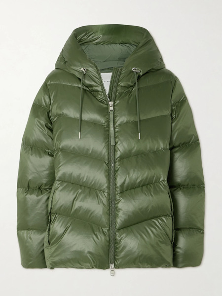  Varley   Madelina Hooded Quilted Shell Down Jacket   Green 
