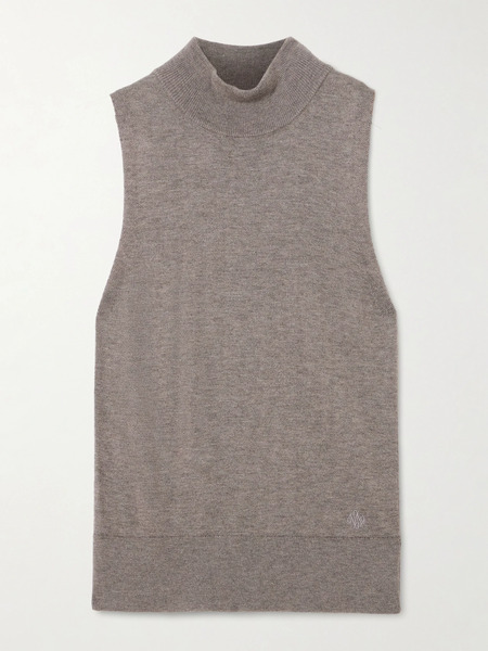  Varley   Neilsen Knitted Turtleneck Tank   Light Brown 