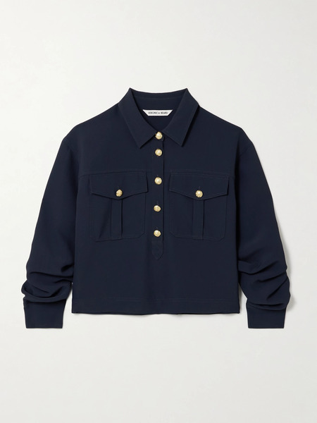  Veronica Beard   Colvin Twill Shirt   Navy 